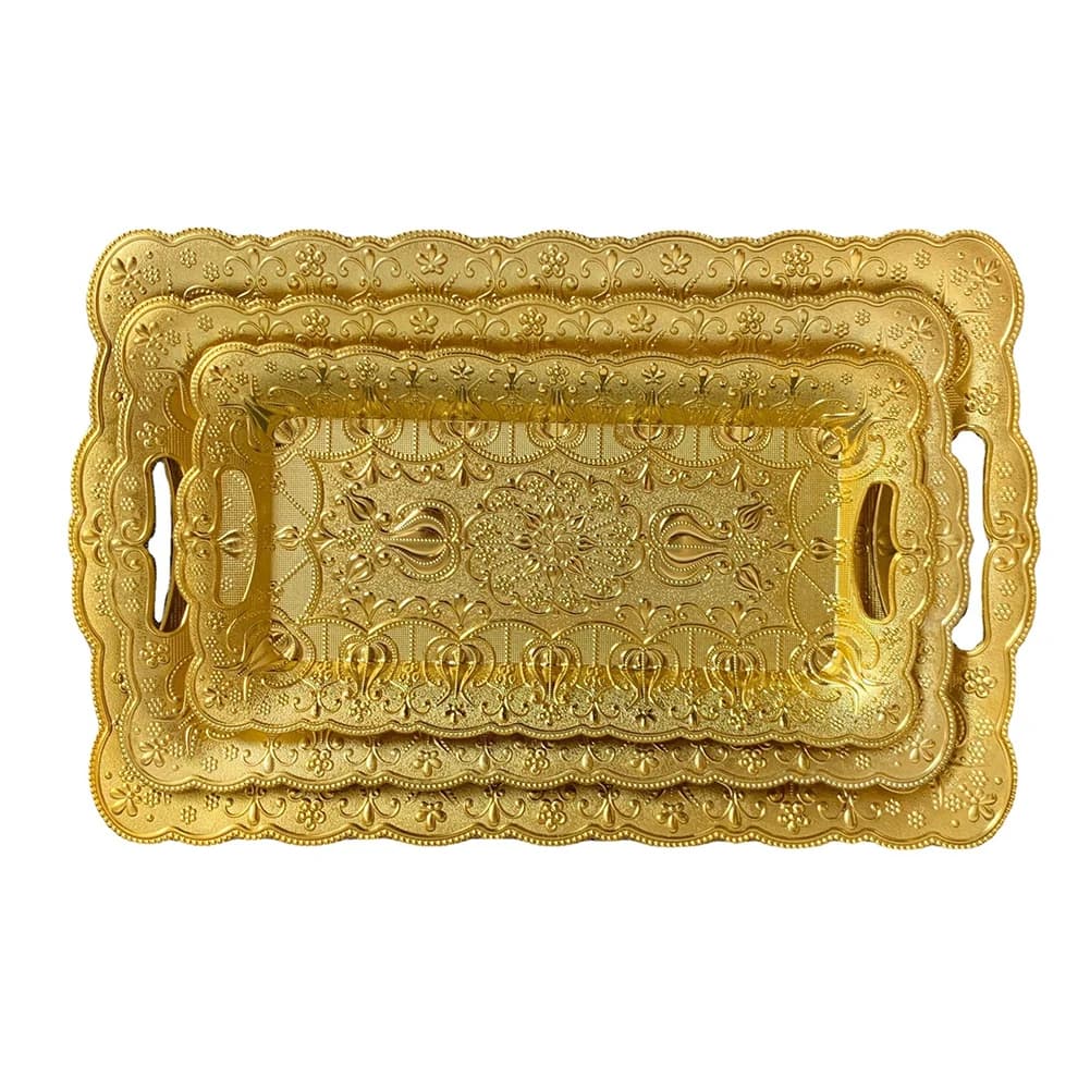 Plates from Baroque Design, Old Style Service Tray, Online Post-Sales Service, Correct Size and Weight, Safe Buffet Material