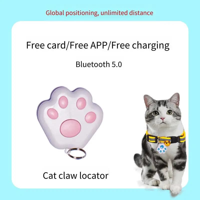 Mini Pet Anti-perso Smart GPS Tracker Bluetooth Dispositivo anti-smarrimento Allarme Trova Localizzatore di animali Posizionamento con un collare