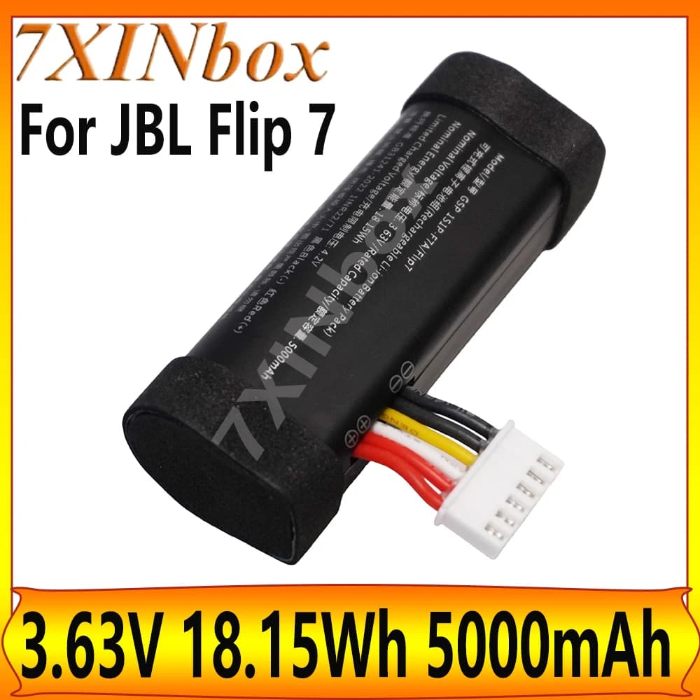 7XINbox Batteria di ricambio OEM da 5000 mAh GSP 1S1P-7FA per JBL Flip 7 Kaleidoscope 7 Altoparlante Bluetooth wireless Nuovo di zecca