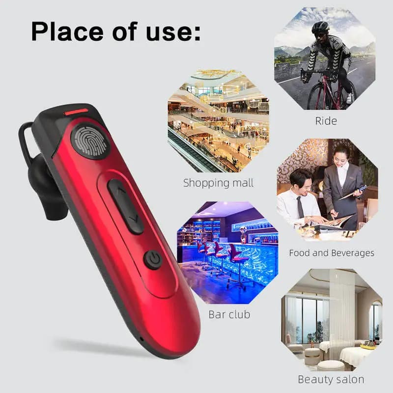KSUN V39 Auriculares De Walkie-talkie Carica USB Wireless PTT Blue-tooth Walkie Talkie Auricolare