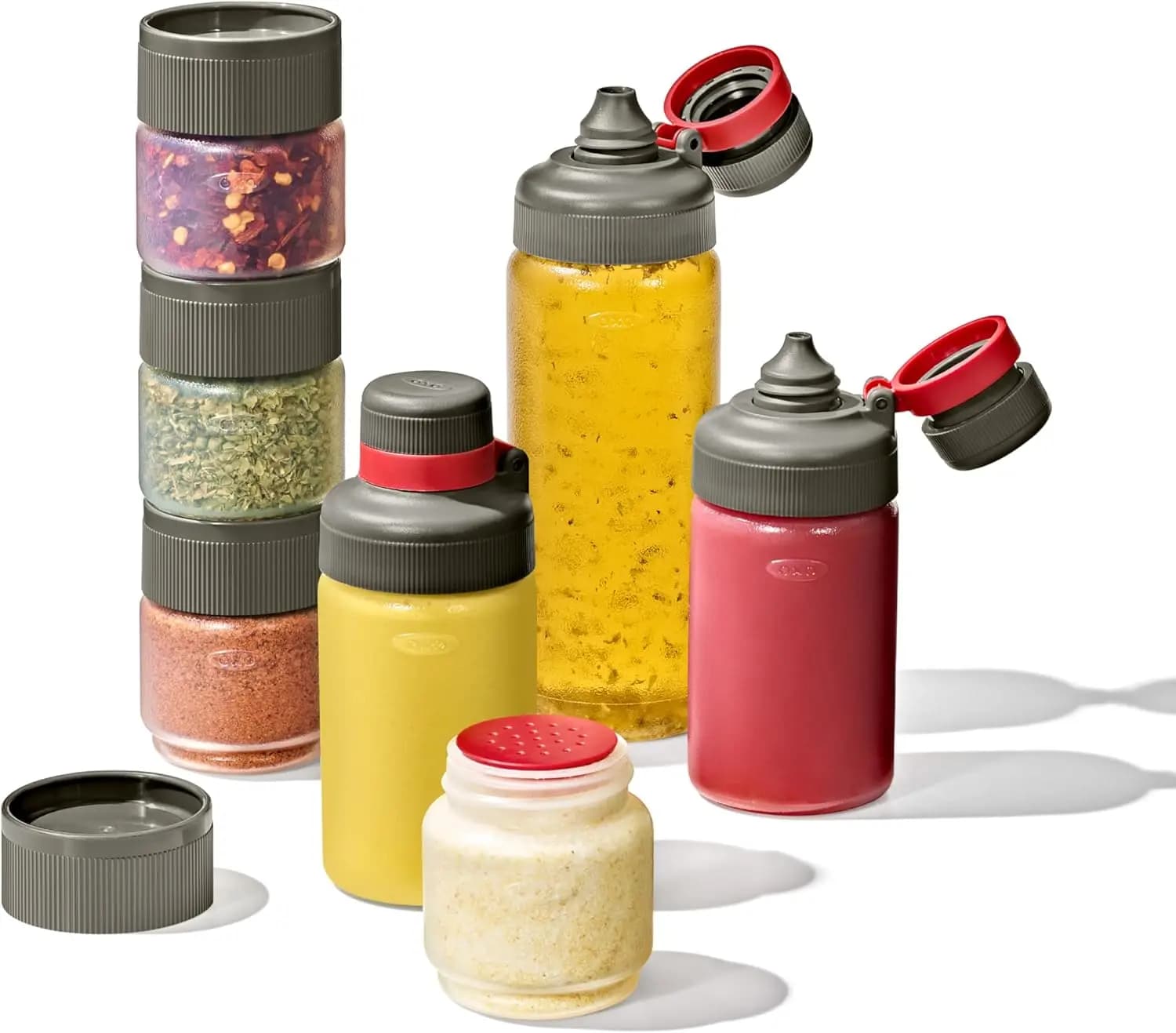 Set da 7 Pezzi per Spezie e Bottiglie Spremibili per Uso Esterno | Set da 7 pezzi