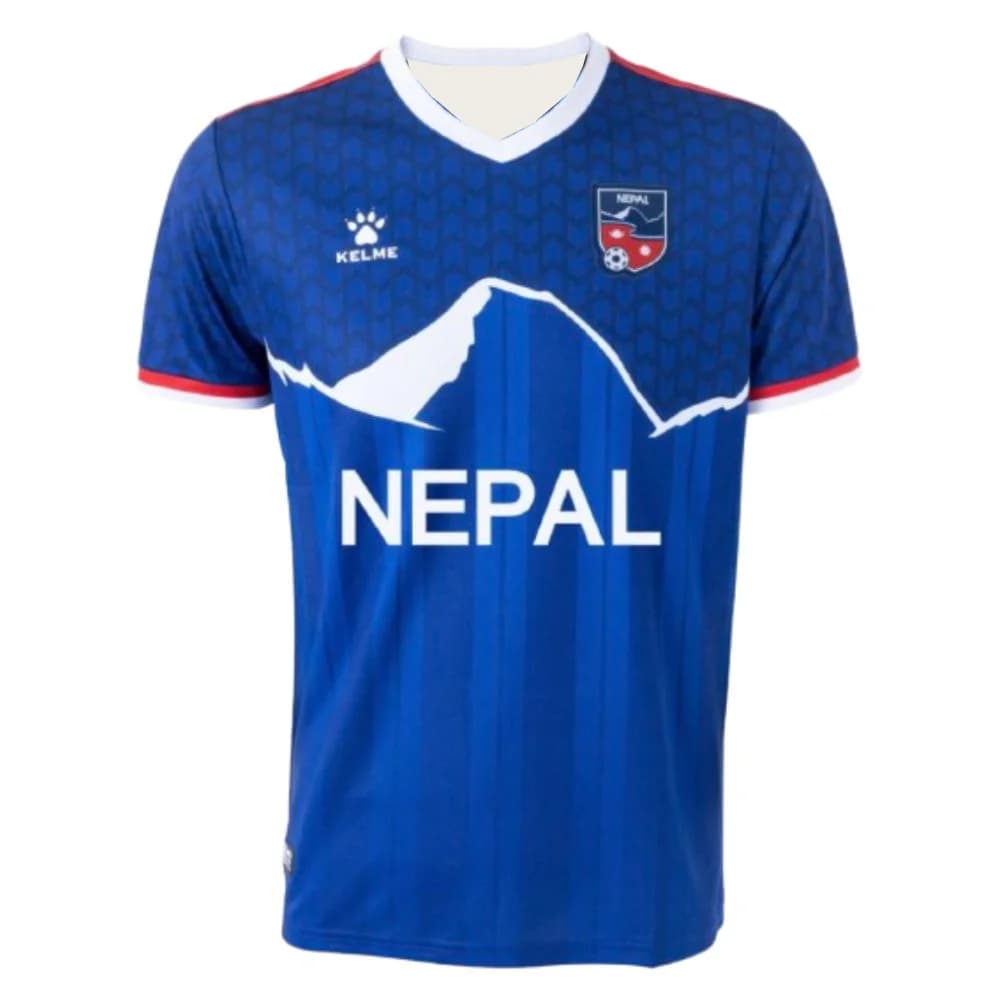 T-shirt traspirante e confortevole ad asciugatura rapida stampata in 3D per la squadra nazionale di calcio maschile del Nepal in estate