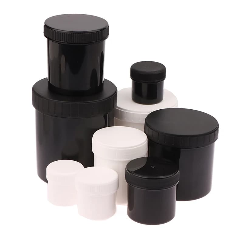 1 pz 30-1000 ml Bianco/Nero Vaso di Plastica Maschera Vaso di Crema Vaso di Stoccaggio Alimenti Serbatoio Cosmetico Contenitore Vuoto scatola di Trucco