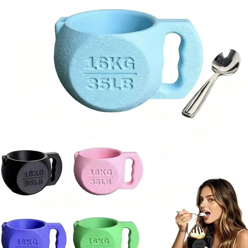 Porta Gelato a Forma di Kettlebell, Contenitore Creativo e Unico per Dessert, Ideale per Feste in Casa e Conservazione Snack