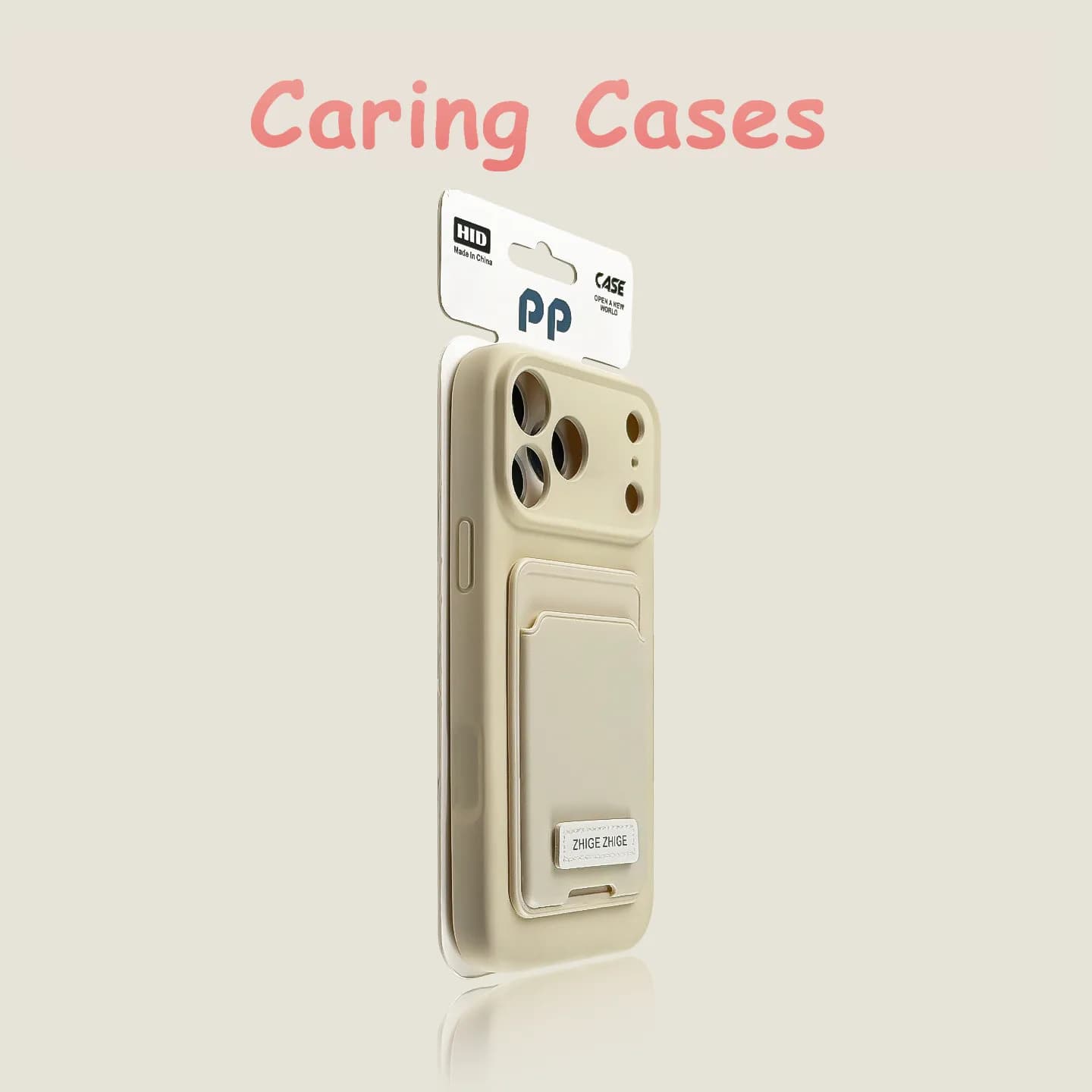 Custodia per iPhone 17 Pro Max con Etichetta in Inglese, Porta Carte, Silicone Liquido, Ritagli Precisi, Compatibile con iPhone 16 15 14 13 12 11