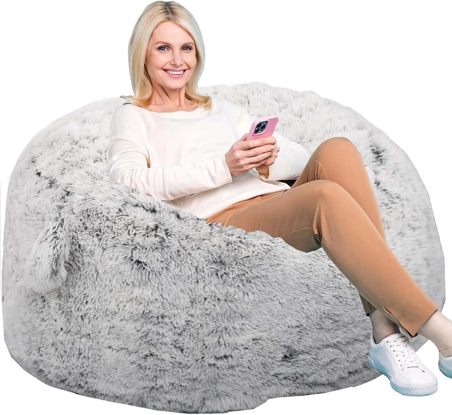 Sacco Armchair in Memory Foam for Adults, Teenagers and Children, Faux Leather Sofa with Removable cushion for Living Room, Bedroom, Sleeping Room