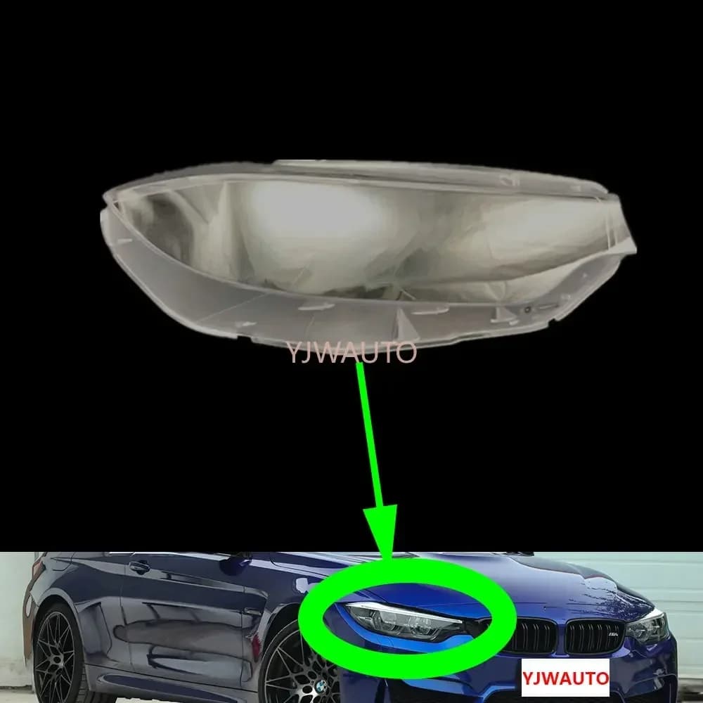 Headlight Lens Cover For BMW M4 F32 F33 F36 F82 2013 2014 2015 2016 Headlamp Face Mask Car Glass Replacement Front Auto Shell