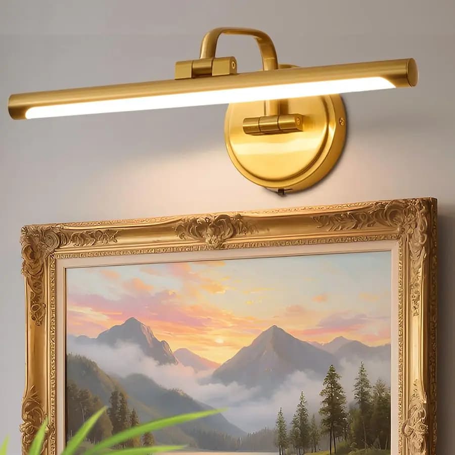 Wall Lamp for Squares, 16 Poles, Modern Brass with Metal Body, Dimmable, with Removable Arm, 3CCT LED Light for Artistic Exhibition