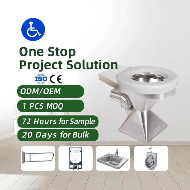 American Design 304 Portable Stainless Steel Pooping RV Small Type WC Toilet for Caravan