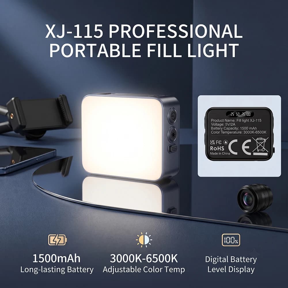 Magnetic Quick-Release Fill Light for DJI Osmo Action 6 / 4 / 5 Pro & Nano – Outdoor Portable LED Photography Light