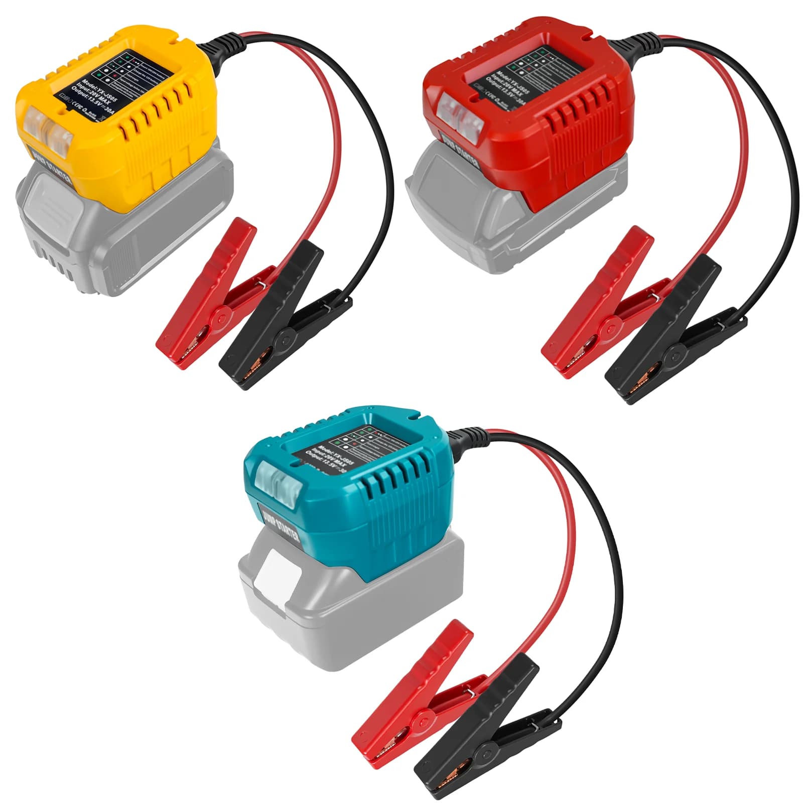 Adattatore per Avviamento d'Emergenza 10AWG per Batterie Dewalt/Milwaukee/Makita 18V 20V, Cavo Booster Portatile per Auto
