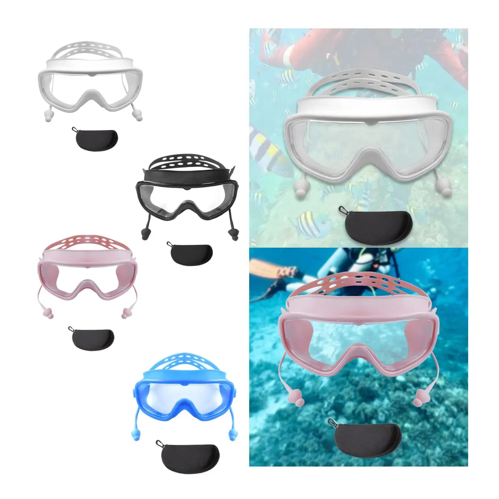 Adult Swimming Goggles, Swimming Glasses, Soft Silicone, Waterproof, No Leaking,