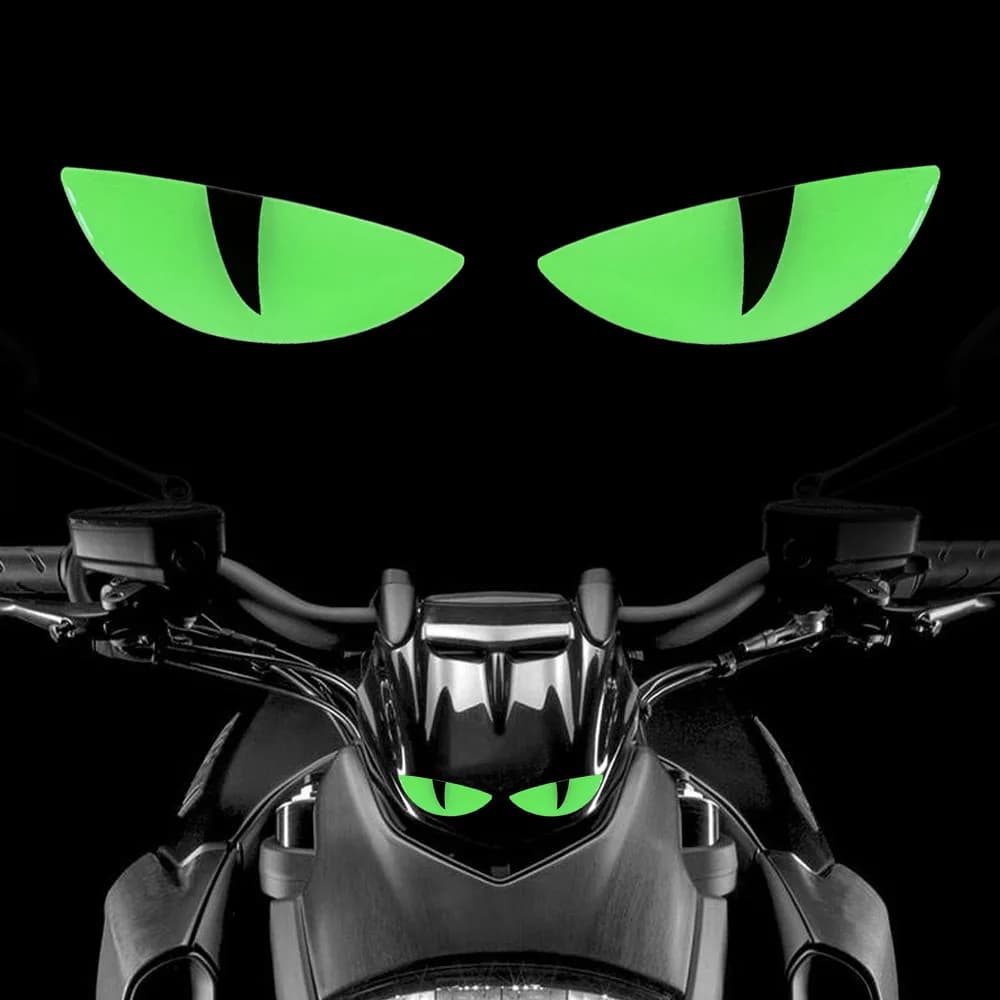 3D Bright Vinyl Motorcycle Stickers Devil's Eyes Scooter Auto Bike Helmet Decalcomanie Waterproof Accessories for Honda Ducati Yamaha