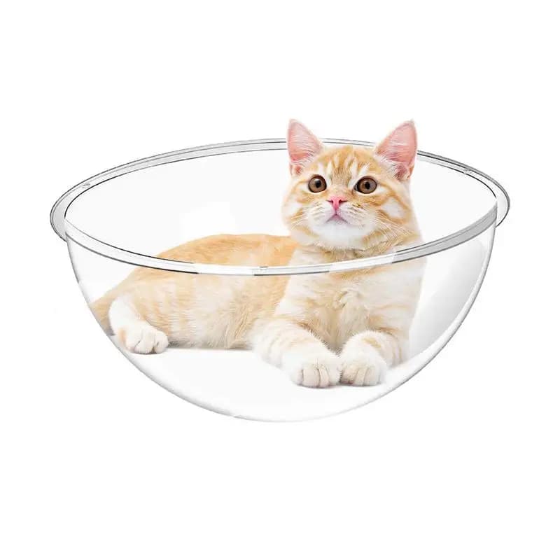Acrylic cat hammock nest spare dome cover for mobile cats for pets beds scratch-resistant cat toy for tower on indoor cat tree