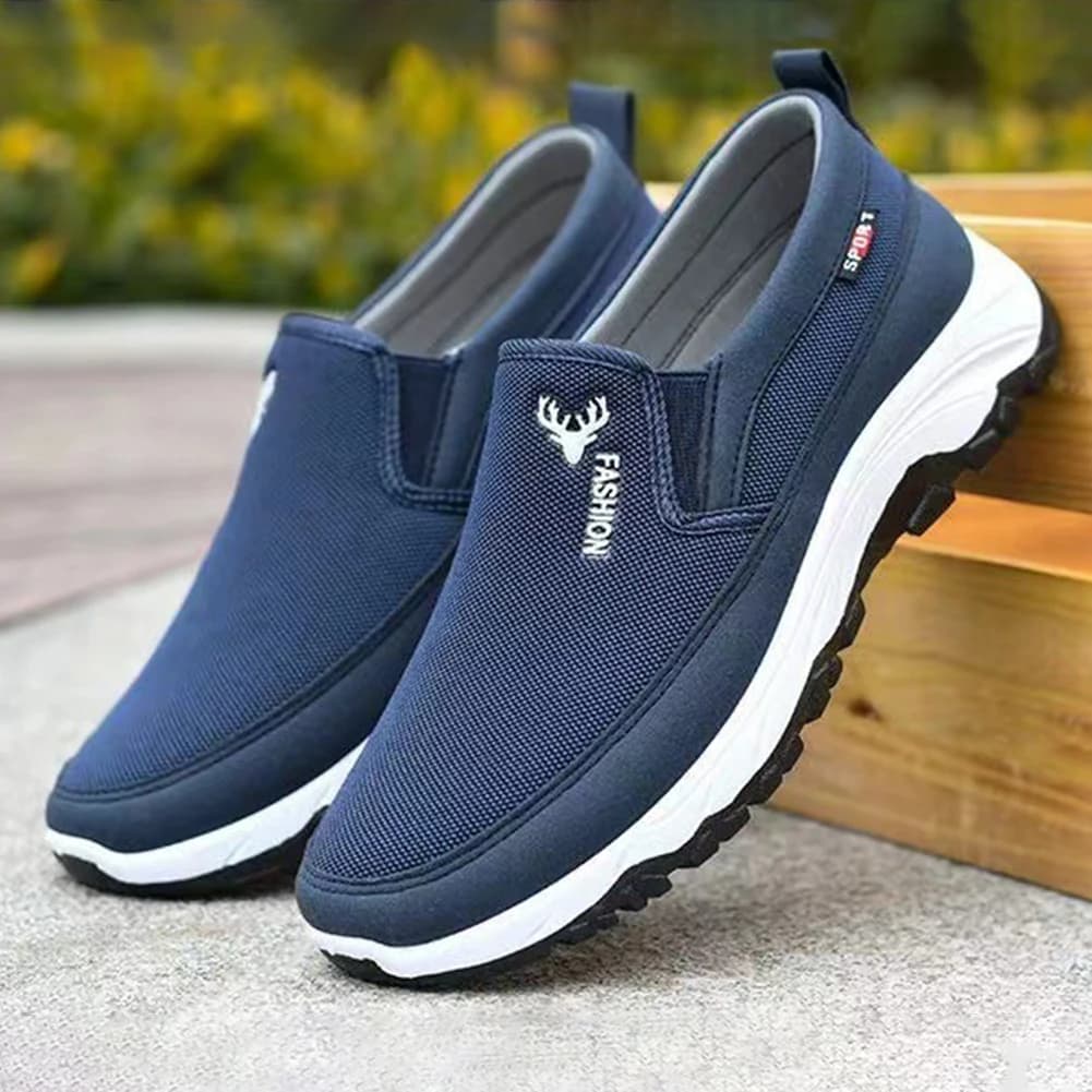 Scarpe di tela Casual da uomo scarpe estive leggere in rete traspirante Slip on Flats scarpe da passeggio moda uomo mocassini morbidi per uomo