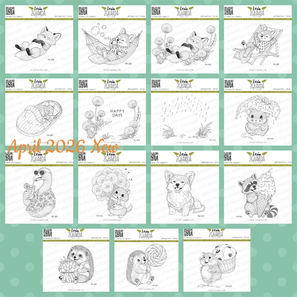 Fox Kit on a Hammock Blowing Bubbles Stamps DIY Scrapbooking Diary Greeting Card Decoration Handmade Embossing April 2026 New