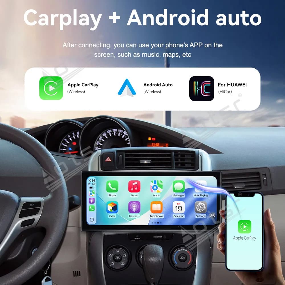 CarPlay 15.8'' Android 15 per Toyota Verso 2010-2015, Gadget per auto, Navigatore GPS per auto, Schermo HD, Lettore multimediale