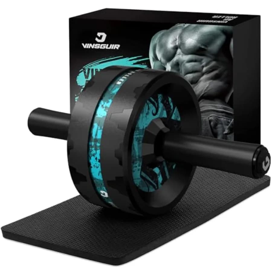 Ab Roller Wheel, Abs and Core Workout Equipment for Home Gym with Knee Pad Accessories, Abdominal Wheel for Full-body Strength