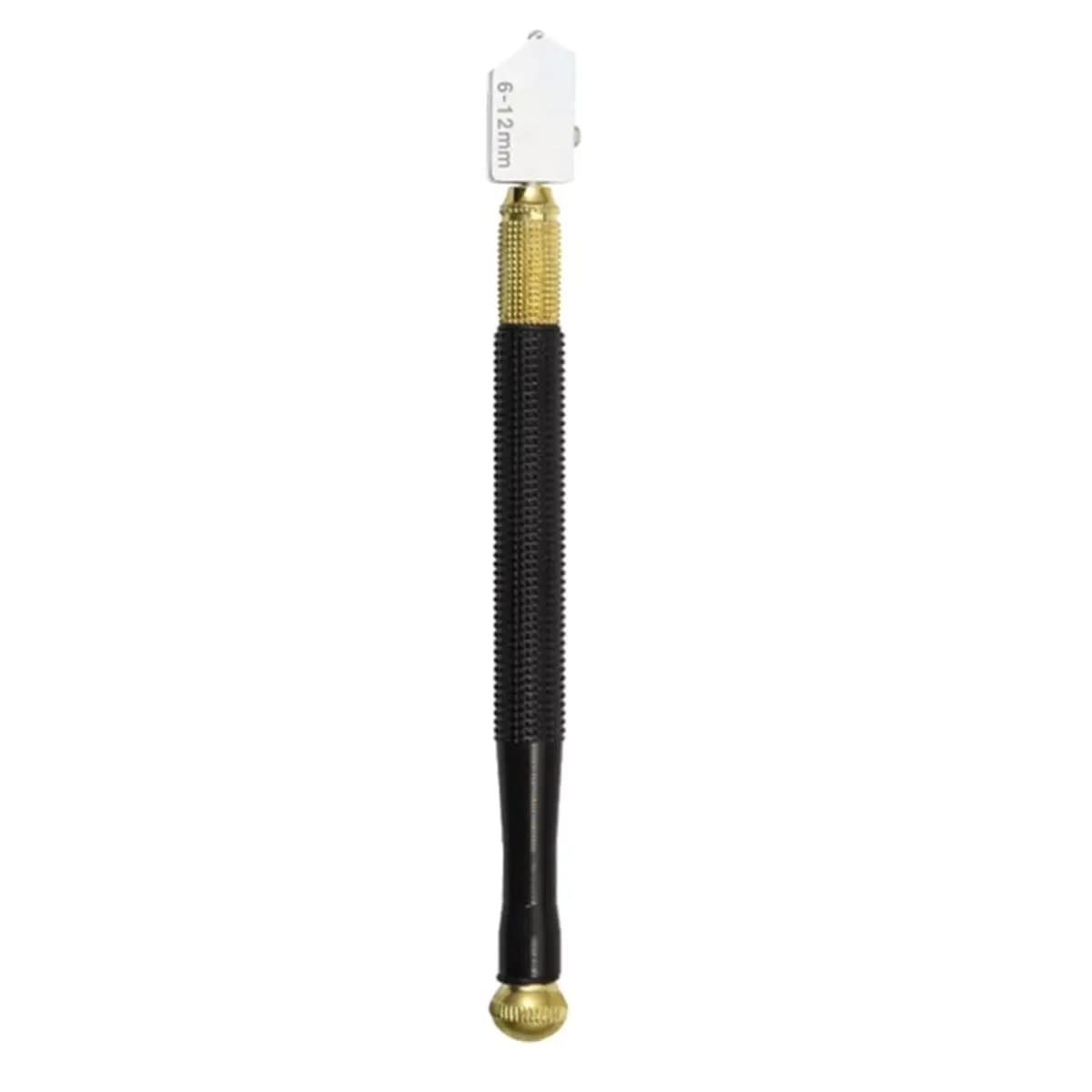 Pencil Style Glass Cutter Tool Set with Scribe Assist Handle, Ruler, Screwdriver and Blue Storage Bag