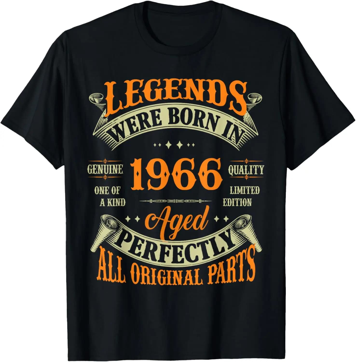 Leggenda vintage nata nel 1966 59esimo compleanno Tee 59 anni T-shirt T-shirt grafiche stampate personalizzate Abbigliamento uomo Ropa Hombre