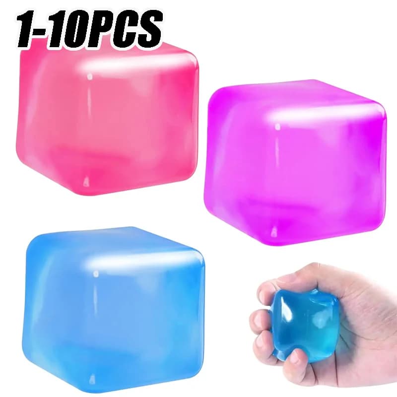 Cubo di ghiaccio Squishy Adolescenti Palline antistress sensoriali per bambini Cubo di ghiaccio e cubo antistress per ansia Sollievo dallo stress Squishy Fidget Toys