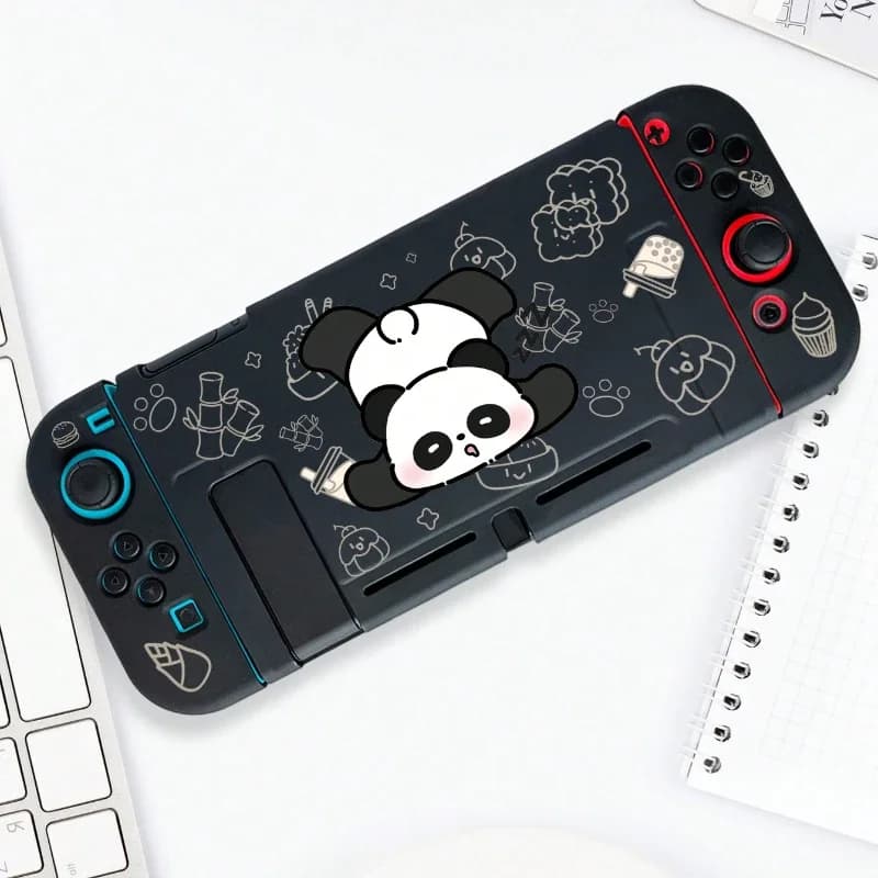 Cartoon Panda guscio protettivo per Nintendo Switch NS Soft TPU Cover NS Game Console Controller custodia protettiva antipolvere