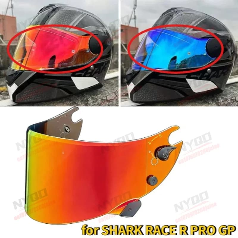 Motorcycle Helmet Face Shield Scratch Resistant and Windproof Suitable for SHARK RACE R PRO GP Motorcycle Accessories