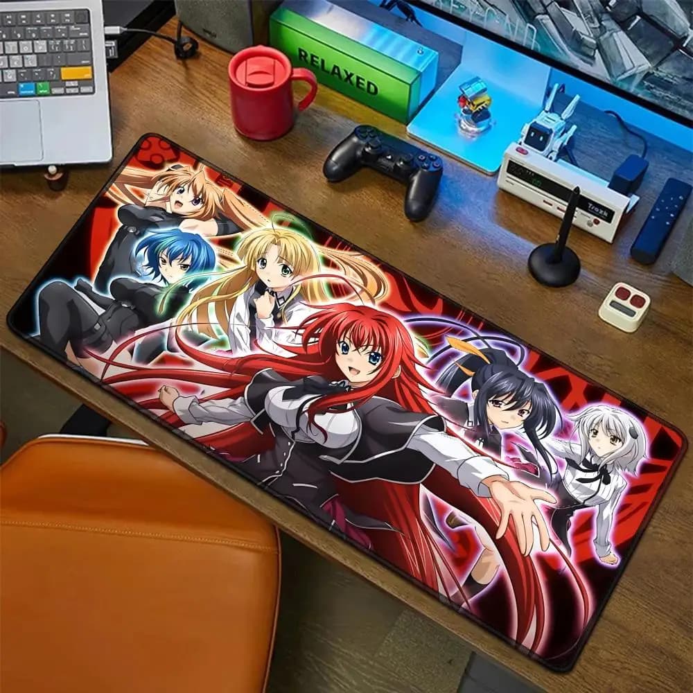 High School DXD Anime Mouse Pad Tappetino in gomma Laptop Xxl Mousepad Notebook Gamer Tavolo per computer Accessori da gioco