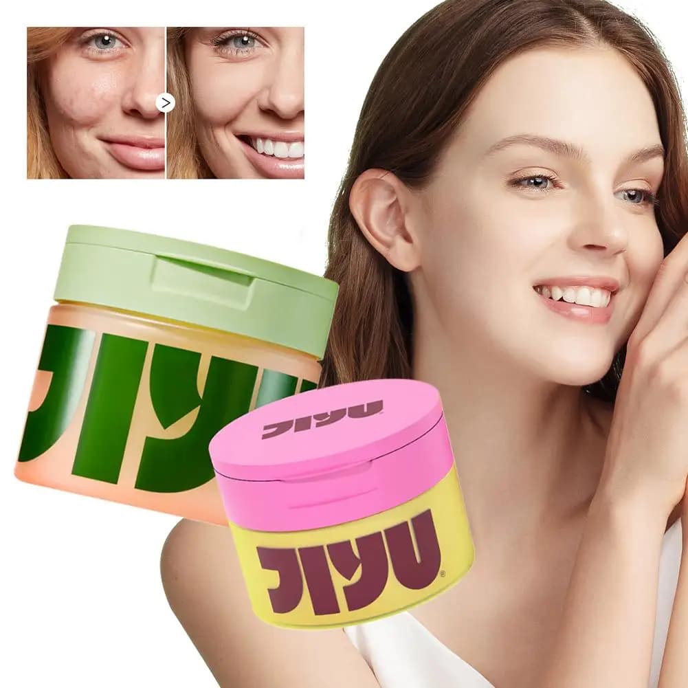 Dischetti di Cotone e Crema Viso Jiyu Centella Asiatica Nutriente Idratante Schiarente Riparatore della Barriera Cutanea Skincare Coreana