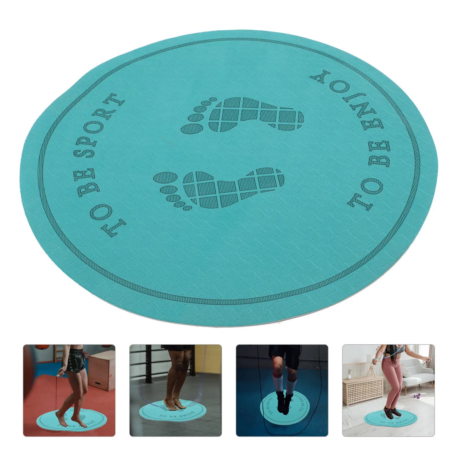Tappetino Portatile in TPE per Salto con Corda, Insonorizzato per Allenamento a Casa, Fitness, Yoga, Superficie Multifunzionale per Esercizi