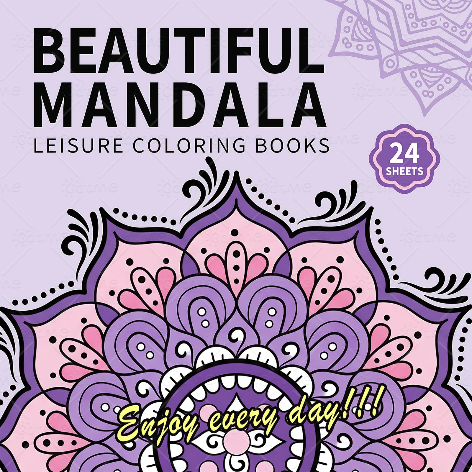 BEAUTIFUL MANDALA Bold-easy Patterns Coloring Book for Adults Cute Drawing Book Perfect Gift for Party and Birthday