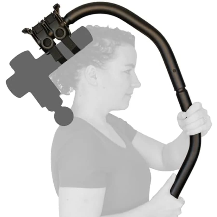 Support for BackBadger Flex Massage Gun for Hard Areas to Reach, Adjustable Ergonomic Grip to Relieve Muscle Pain of All Body