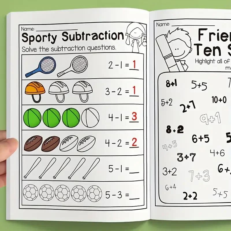 Quaderno di esercizi di matematica da 32 pagine per bambini dai 5 ai 8 anni Matematica: quaderno di esercizi di addizioni e sottrazioni di puzzle con password incrociata