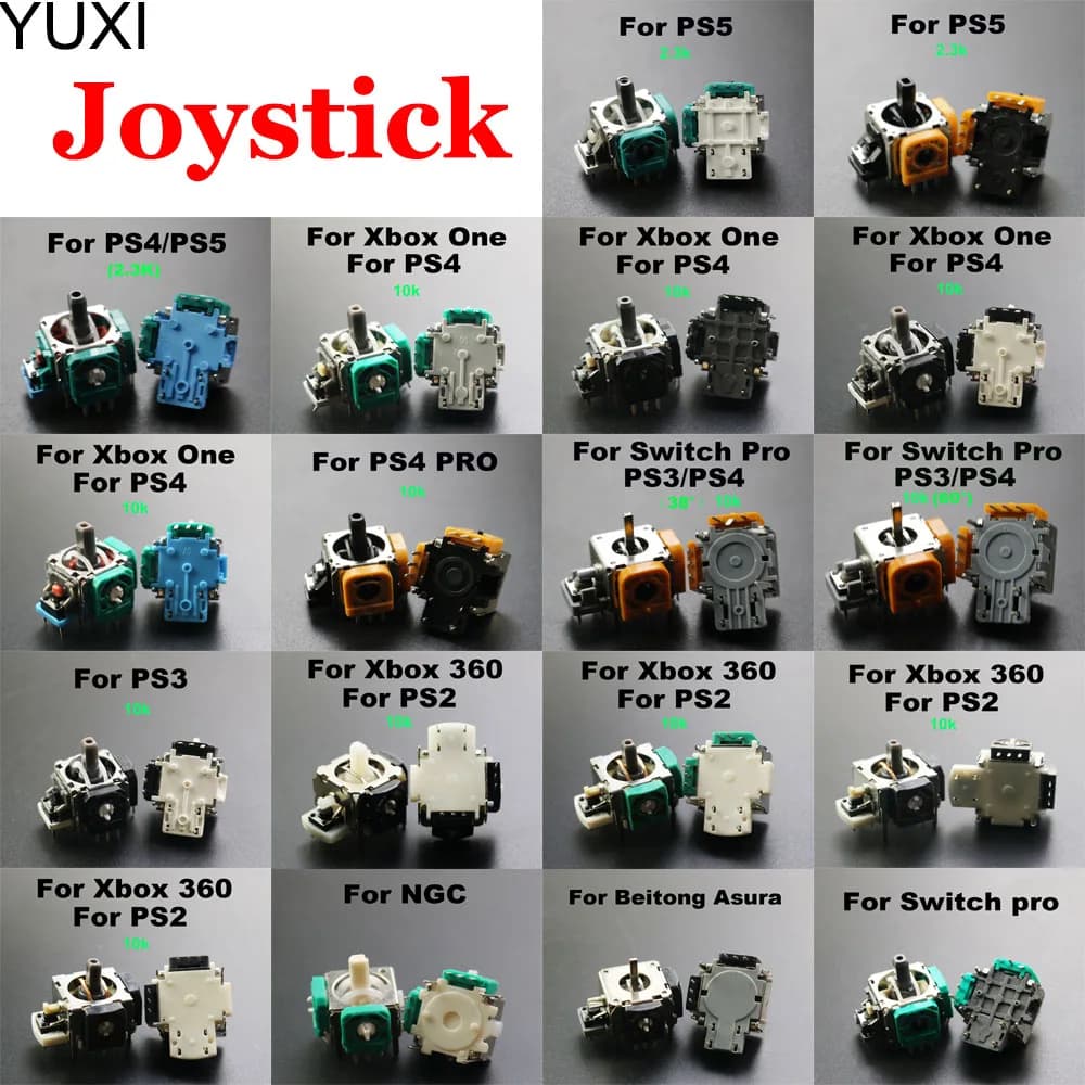 1 pezzo per Xbox One Switch Pro NGC Controller 3pin 3D Analog Stick Joystick modulo sensore a bilanciere sostituzione per PS3 PS4 PS5
