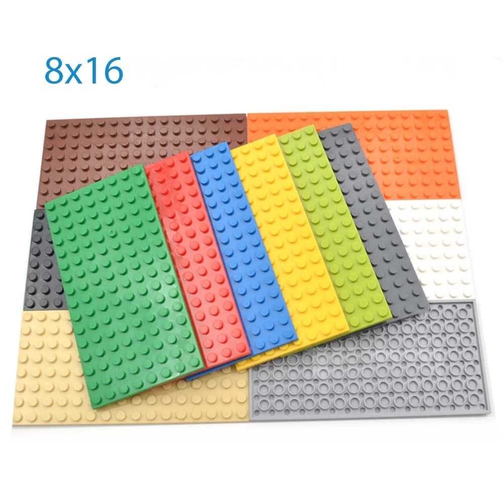 5 pz FAI DA TE Base Piastra Sottile 8x16 92438 Punti MOC Building Blocks Mattoni Compatibile Creativo Illumina Per Bambini Giocattoli Regali Di Natale