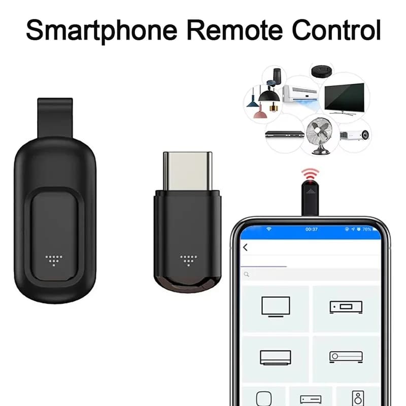 Adattatore per telecomando a infrarossi wireless IR, controllo tramite app per smartphone, trasmettitore a infrarossi per iPhone e Android, per condizionatori d'aria e ventilatori