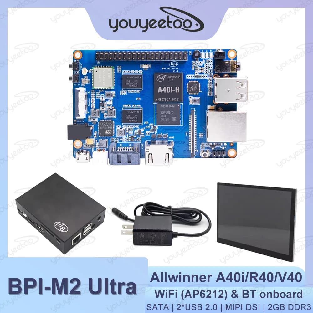 Banana Pi BPI-M2 Computer a scheda ultra singola Allwinner A40i 2 GB DDR3 RAM 8 GB eMMC WIFI e BT Supporto integrato Linux Raspberry Pi