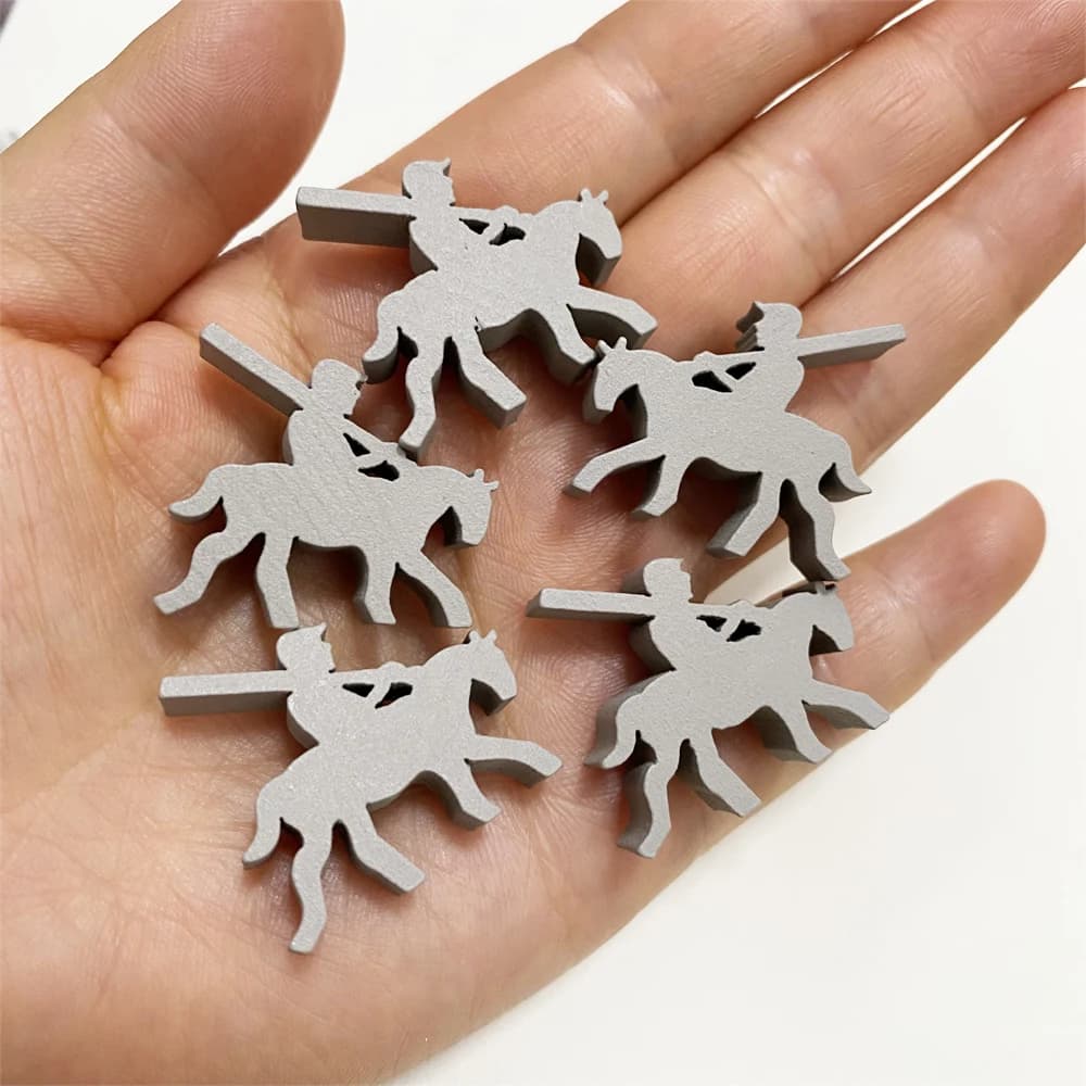 5 pezzi/set pezzi degli scacchi in legno spadaccino umanoide per accessori per giochi da tavolo