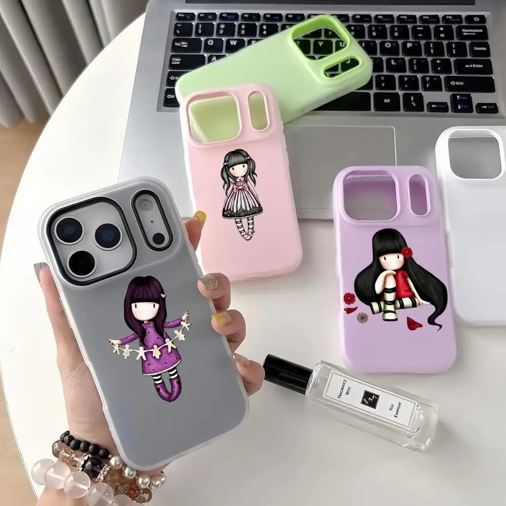 Custodia per telefono Cute S-Santoro Gorjuss Girls in gel a doppio strato antiurto per iPhone 17 16 15 14 13 12ProMax