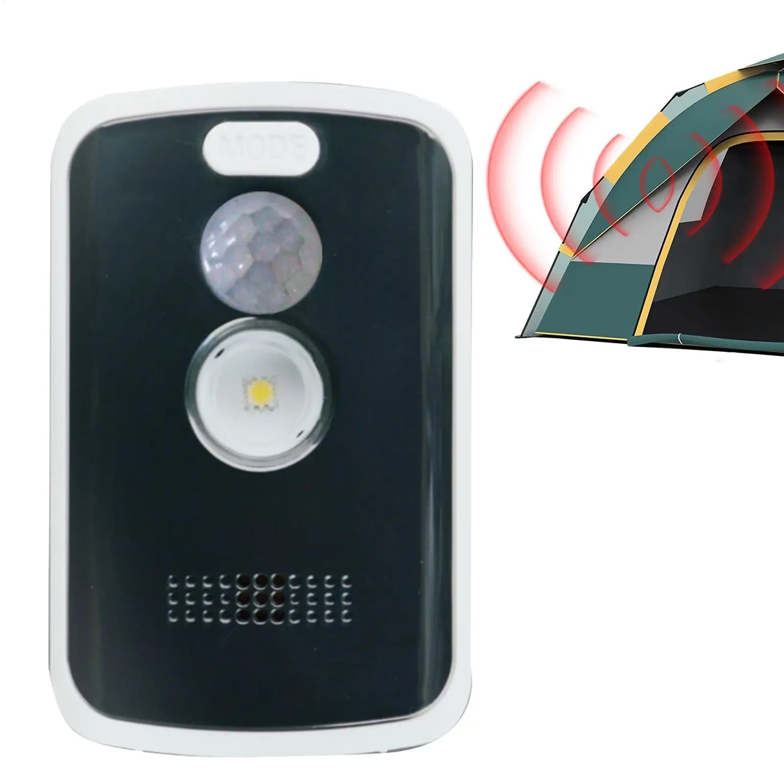 Allarme a infrarossi con sensore di movimento, allarme portatile da 125 dB ad alto volume, allarme antifurto, installazione semplice per campeggio, casa, esterni
