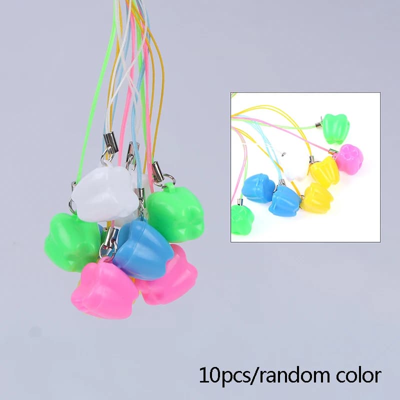* * Hot Sale 10pcs Colorful Baby Kids Tooth Storage Box Organizer Milk Teeth Keepsake Holder