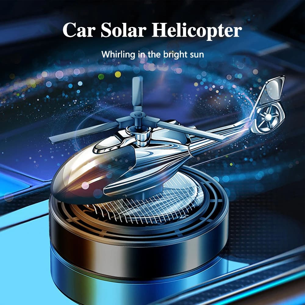 Deodorante per auto Elica solare per elicottero Accessori interni rotanti Decorazione Diffusore di profumo Forniture per aromi automatici