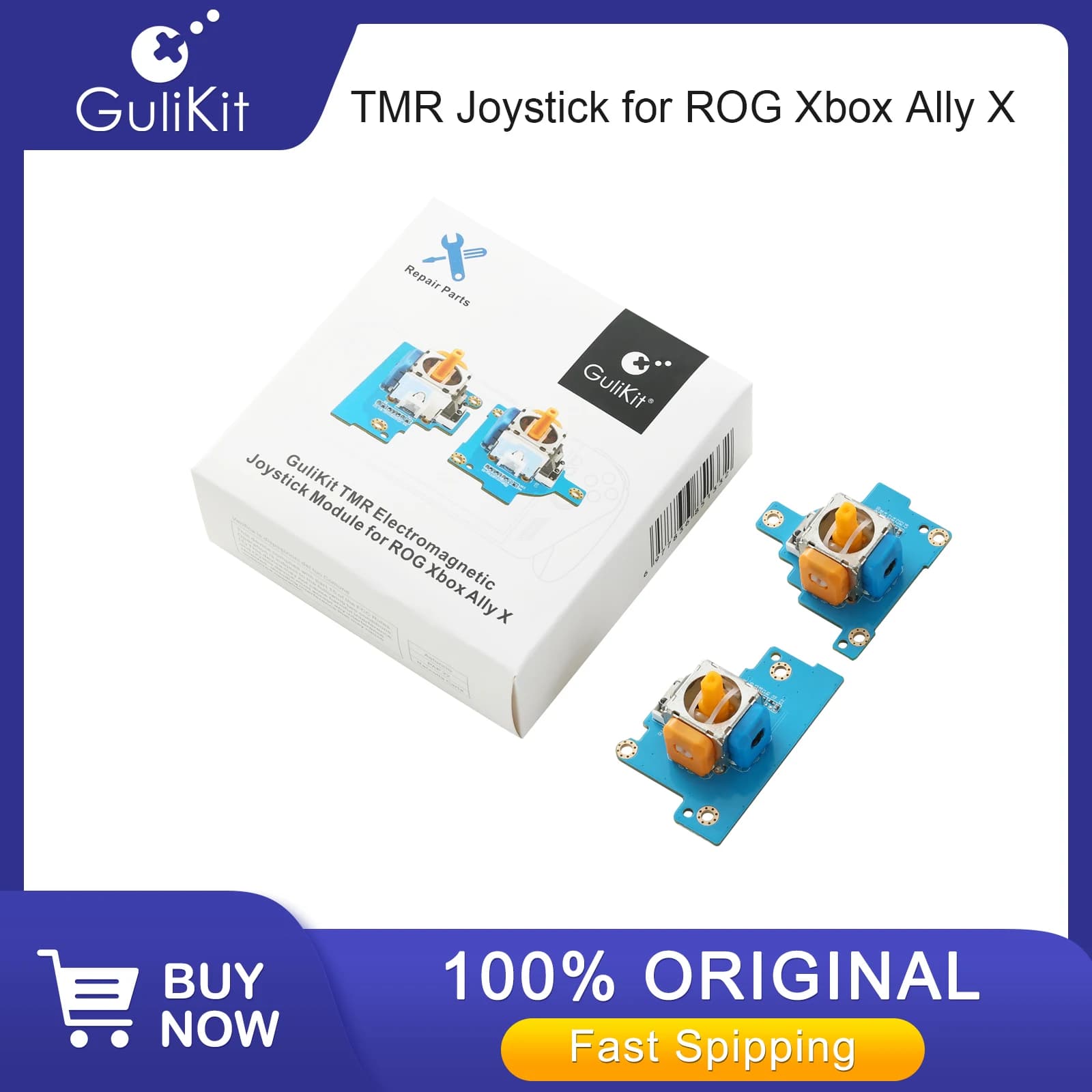 Modulo Joystick Elettromagnetico GuliKit TMR per ROG Xbox Ally X, Stick Anti-Drift per Riparazione e Sostituzione della Console di Gioco ROG Ally X