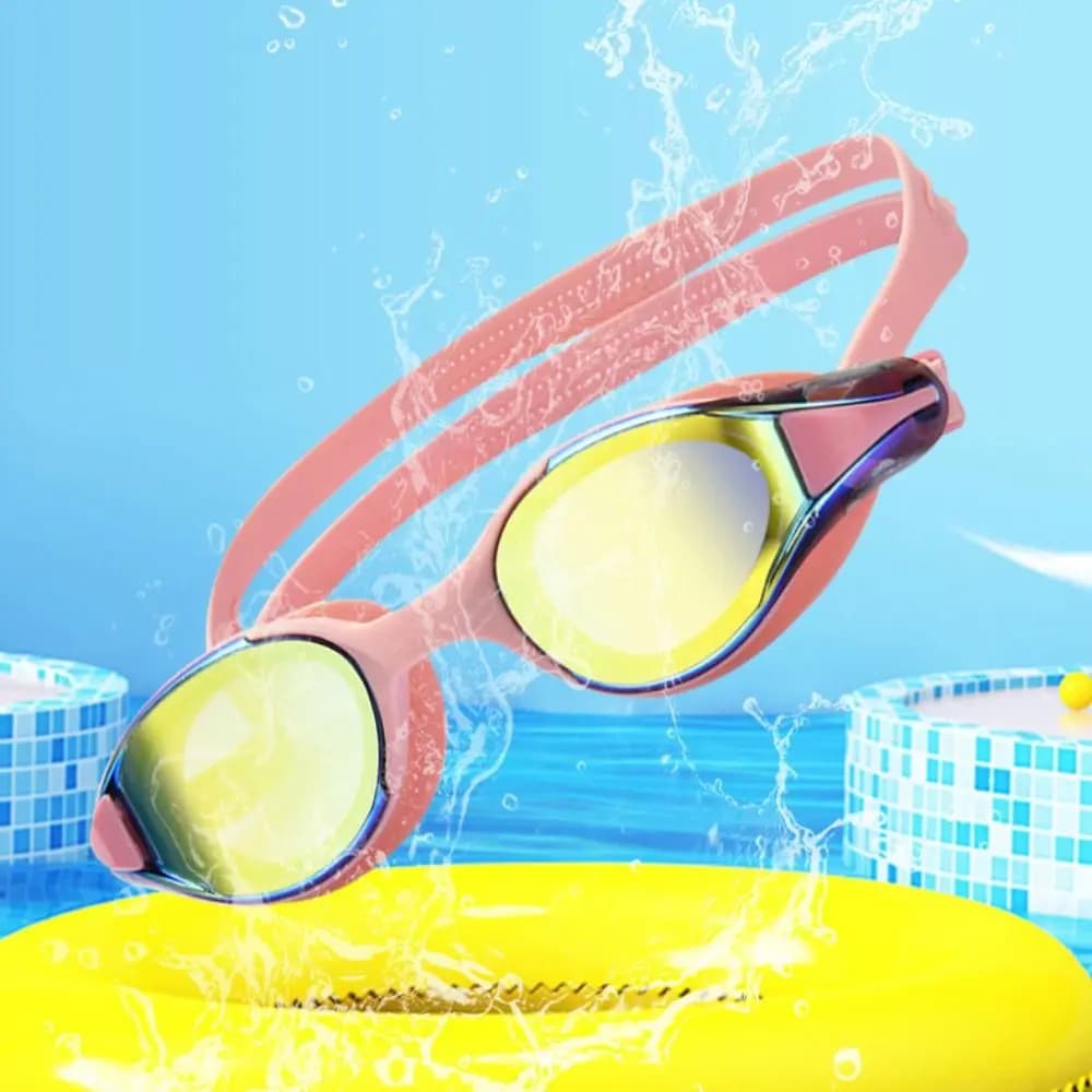 Adjustable Silicone Swimming Goggles Clear Vision Waterproof Professional Swim Eyewear Comfortable Fit Anti-Fog Swim Glasses