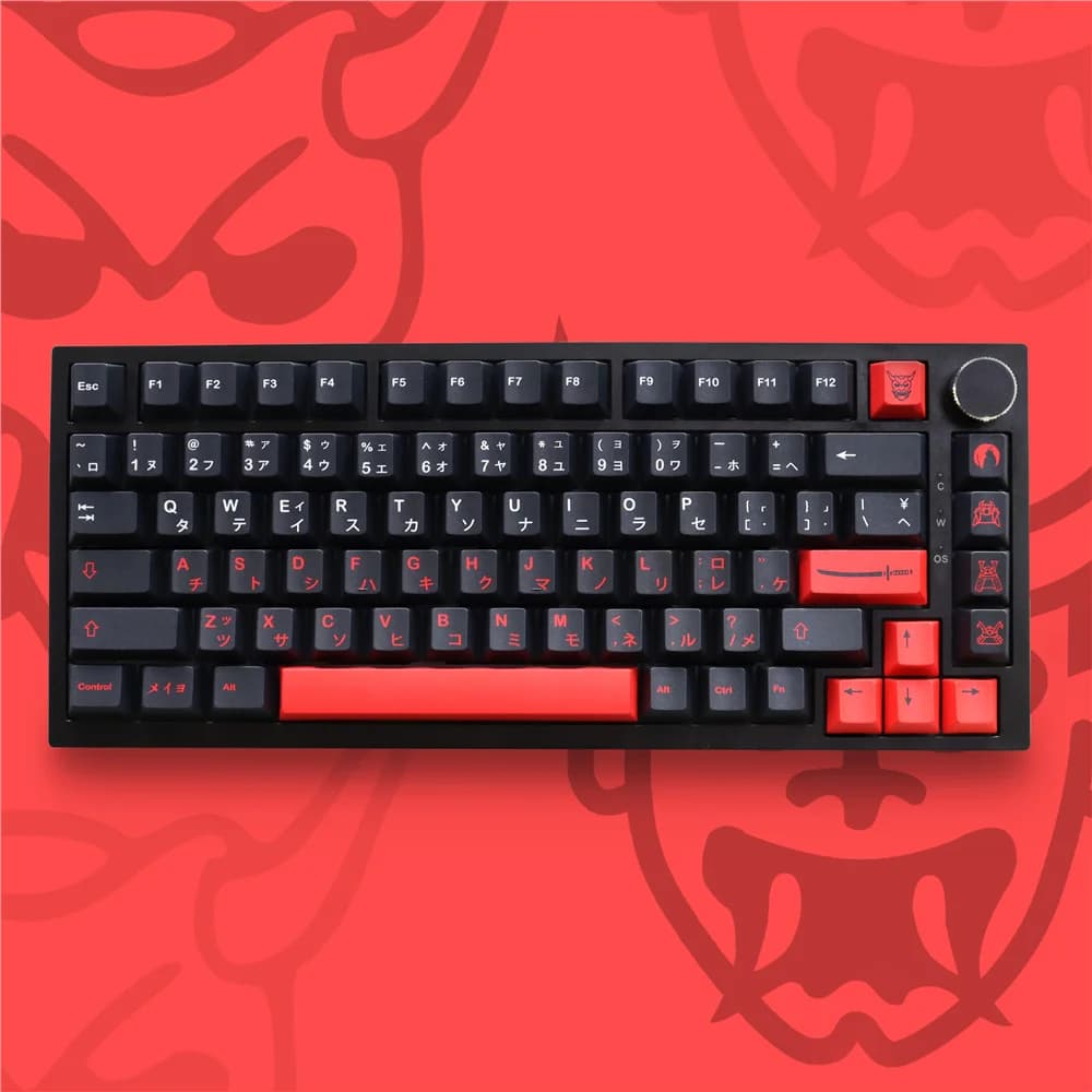 GMK Bushido Copritasti Dye Sub PBT Design ergonomico 129 tasti Copritasti con profilo Cherry per tastiera meccanica 64/104/108 Mx Switch