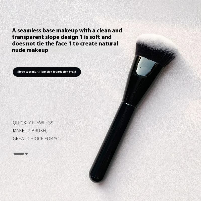 1pc Angled foundation Makeup brushes Liquid foundation Base Makeup brush Bronzer Side detail Essential beauty tools for face