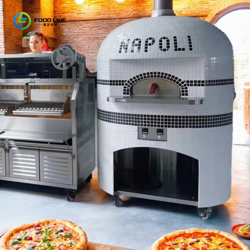 Commercial Grade Neapolitan Pizza Oven Italian Design Tiles Stone Brick Multi Fuel Electric Gas Wood Indoor Use Customized
