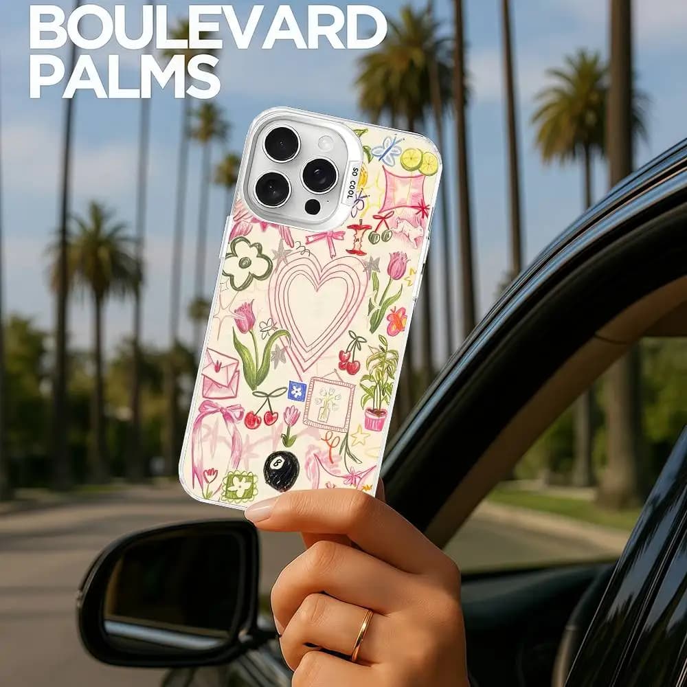 Custodia per telefono con fiore fiocco rosa Custodia per telefono per IPhone 16 15 14 13 12 11 Pro Max Bianco opaco Laser Metallico Aurora Funda