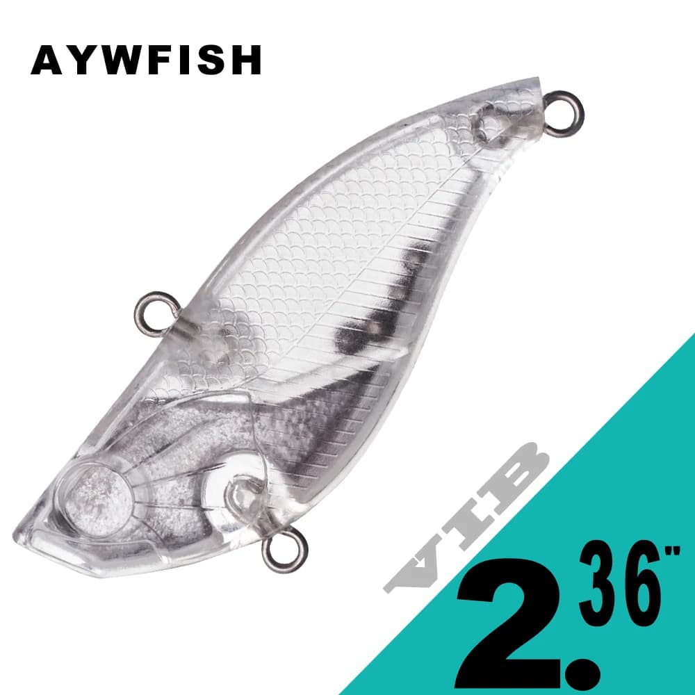 AYWFISH 10 pz non verniciato Lipless Crankbaits Sinking Fish Tackle 2.36IN 12.5G VIB Blanks sonagli vibrazione esche da pesca fai da te