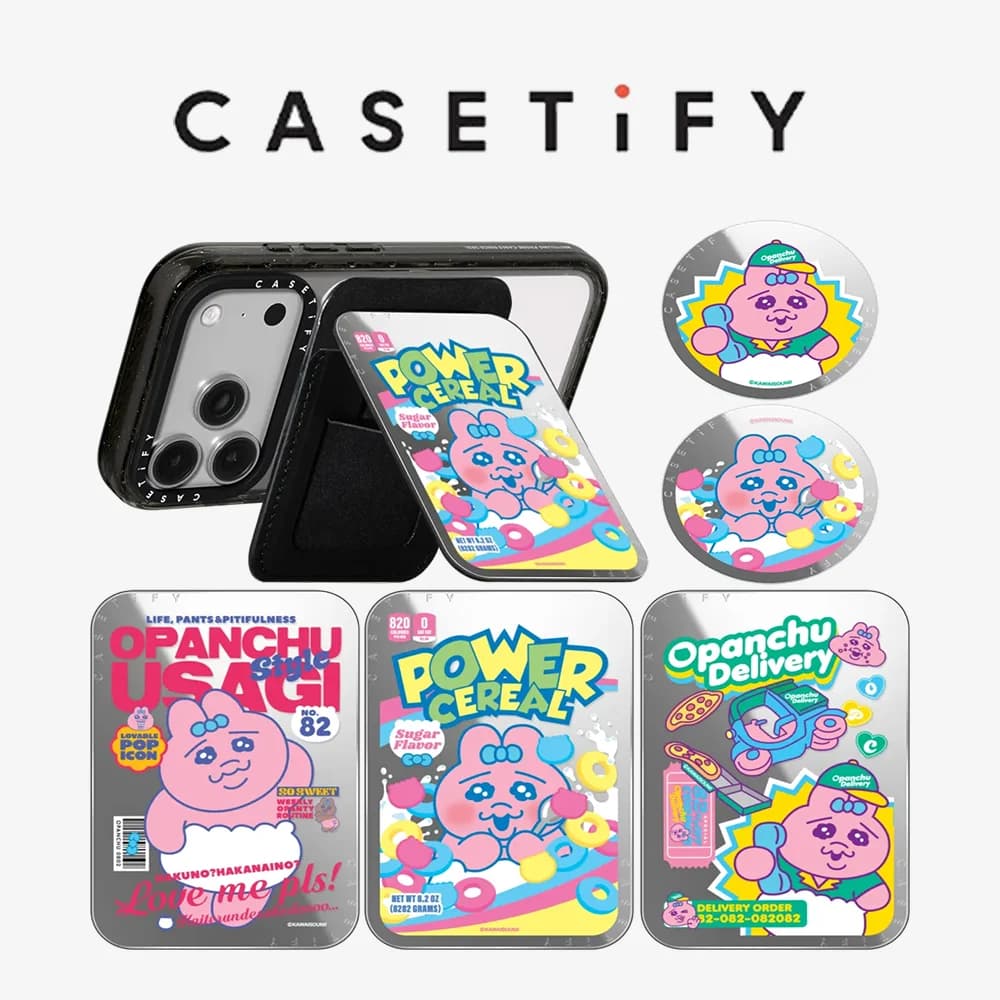 CASETiFY Opanchu Usagi Cartoon Series Supporto Magnetico per Telefono con Porta Carte per iPhone 17 16 15 14 13 12 11 per Samsung S25 S26 A57 A36